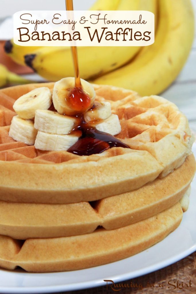 Banana Waffles Pinterest Pin