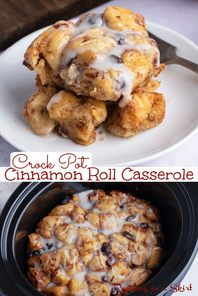 French Toast Crock Pot Cinnamon Roll Casserole Pinterest Pin