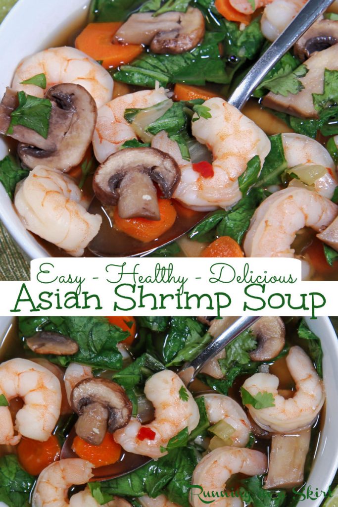 Spicy Shrimp Asian Soup Pinterest Pin