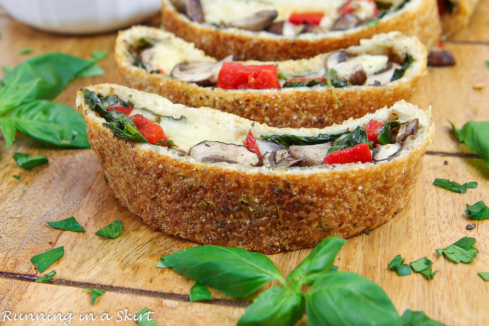 Homemade Italian Stromboli slices