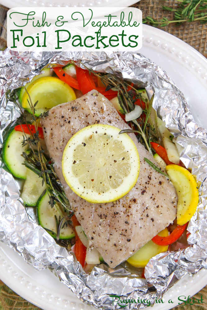 Baked Fish in Foil Pinterest Pin