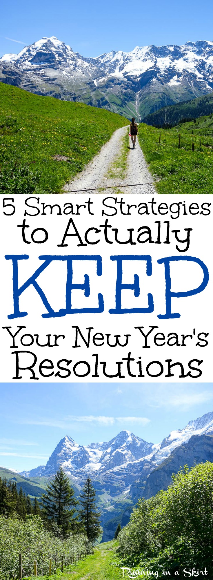 How to Make and How to KEEP New Year's Resolutions. Tips, tricks and ideas to get on track with healthy and fitness this year. Includes simple motivation and inspiration to be the best version of you! / Running in a Skirt via @juliewunder