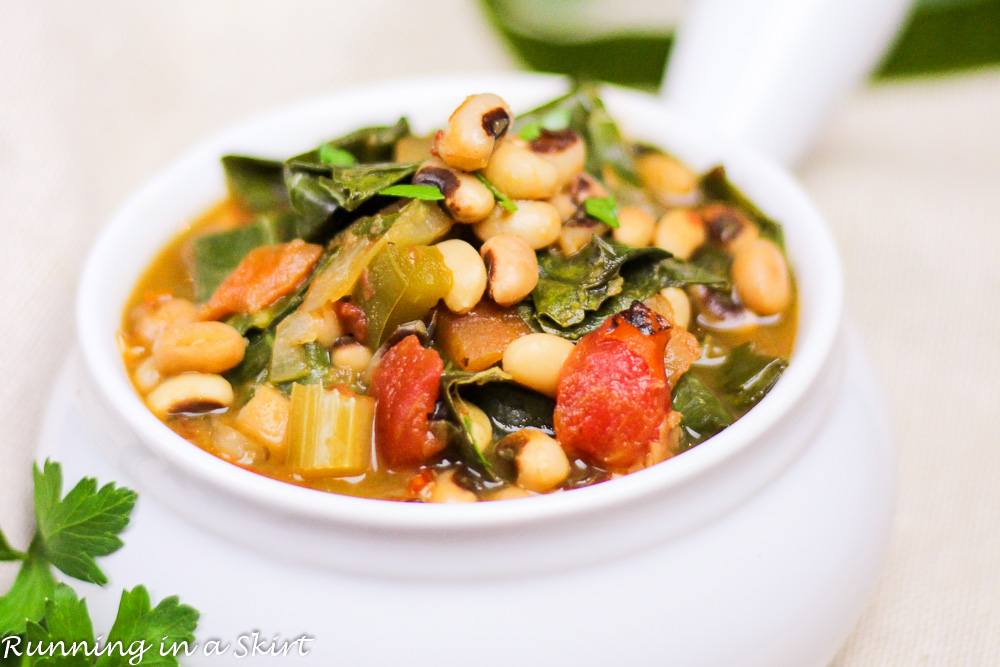 Vegetarian Crock Pot Black Eyed Peas and Collard Greens Soup-11-2