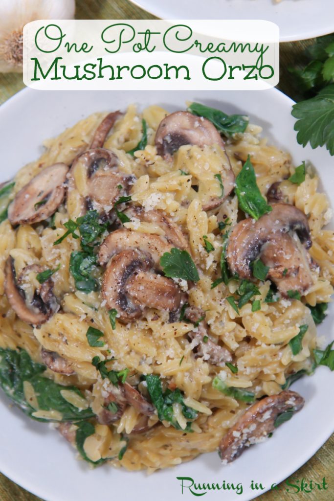 Mushroom Orzo Pasta Pinterest Pin