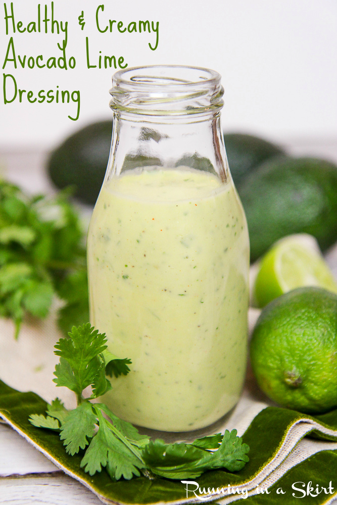 6 Ingredient Healthy Creamy Avocado Lime Dressing recipe