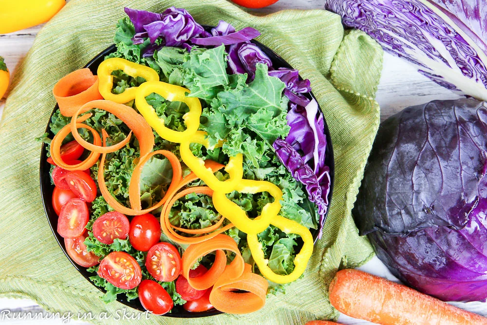 Healthy Salad with Healthy Salad Dressing