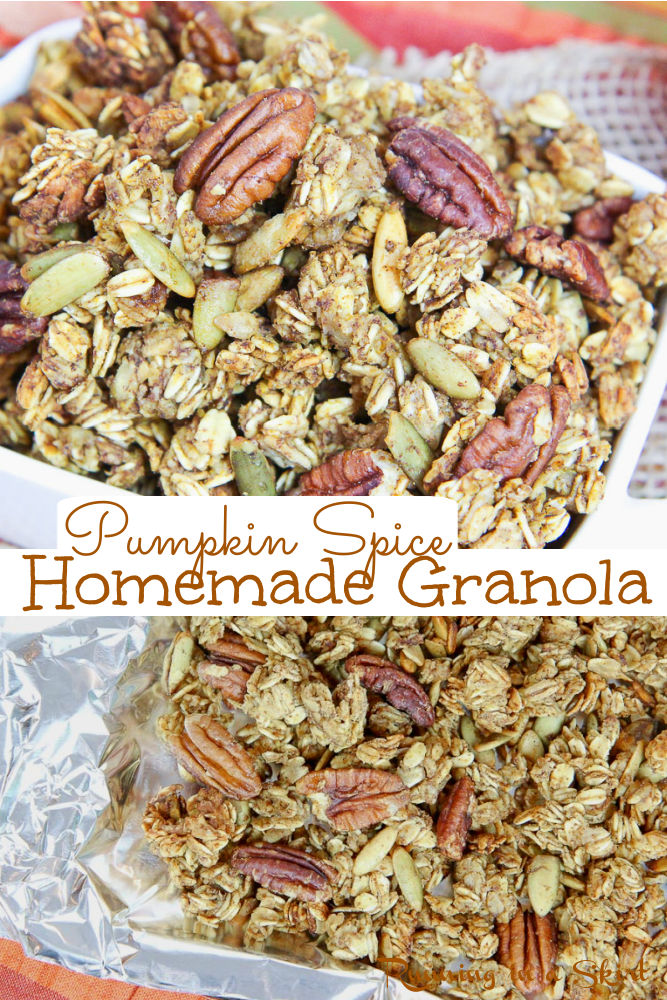 Pumpkin Granola recipe Pinterest Pin Collage