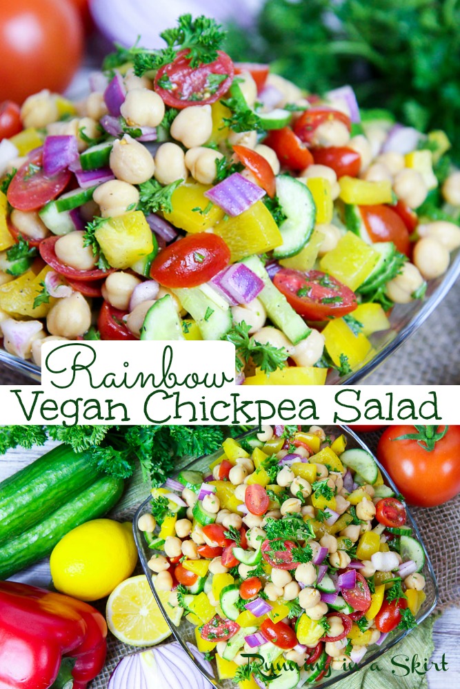 Vegan Chcikpea salad pinterest pin
