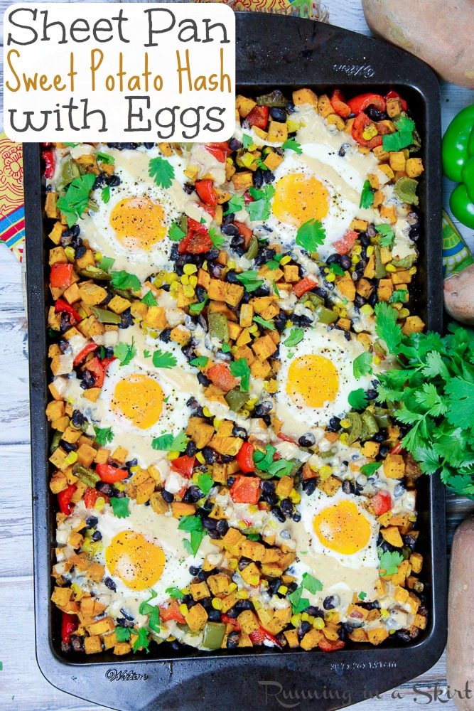 Sheet Pan Sweet Potato Hash with Eggs recipe