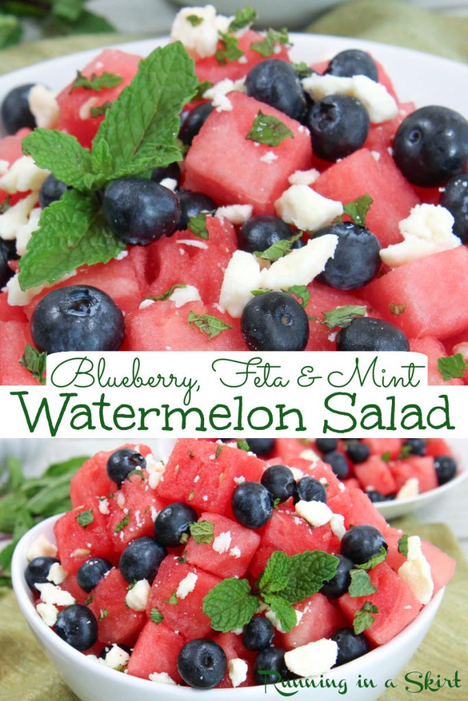 Watermelon Blueberry Salad with Feta Pinterest Pin
