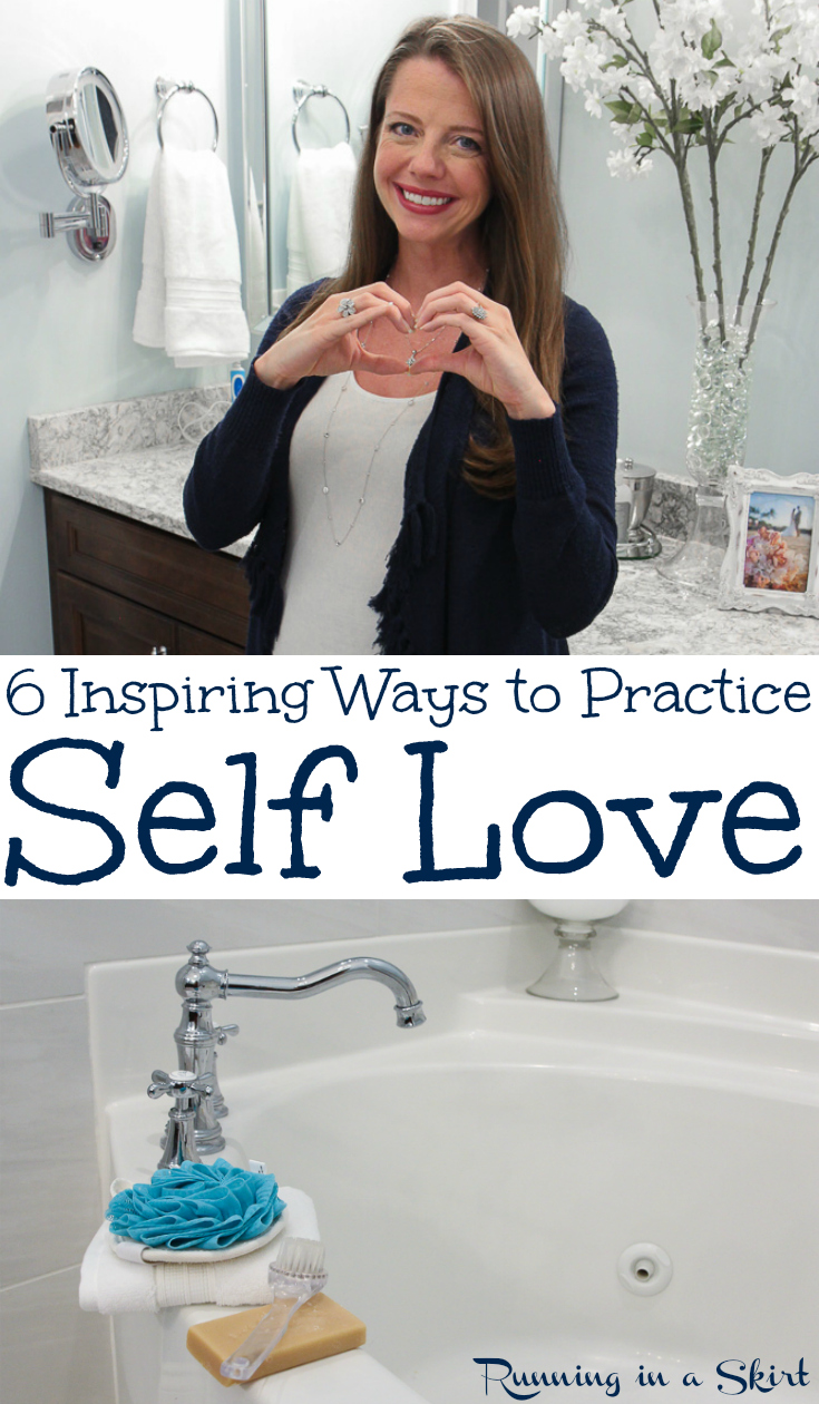 6 Inspiring Self Care Habits to Practice Self Love - tips, inspiration and activities for a healthy life. Includes motivation for positivity, beauty and happiness by adding a few habits to your week! / Running in a Skirt #selflove #selfcare #motivation #healthyliving #inspiration #healthy #happiness via @juliewunder