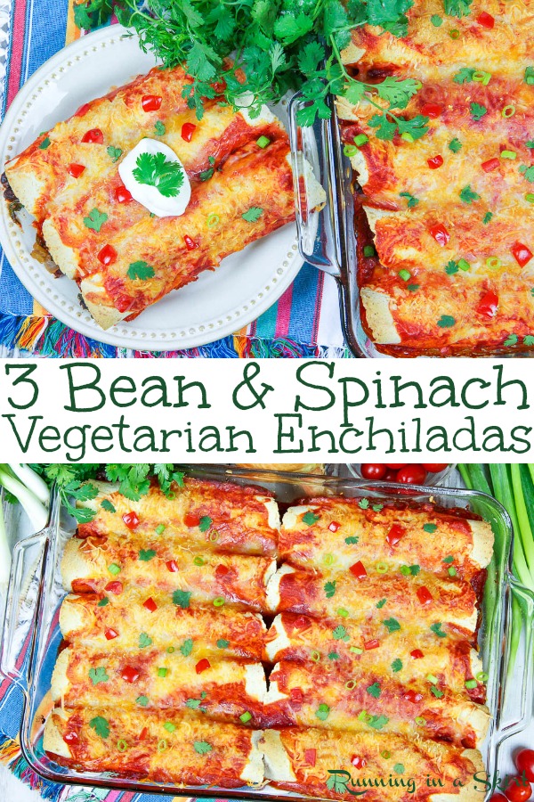 vegetarian three bean enchiladas recipe