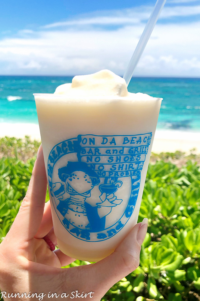 On da Beach Bar and Grill pina colada.
