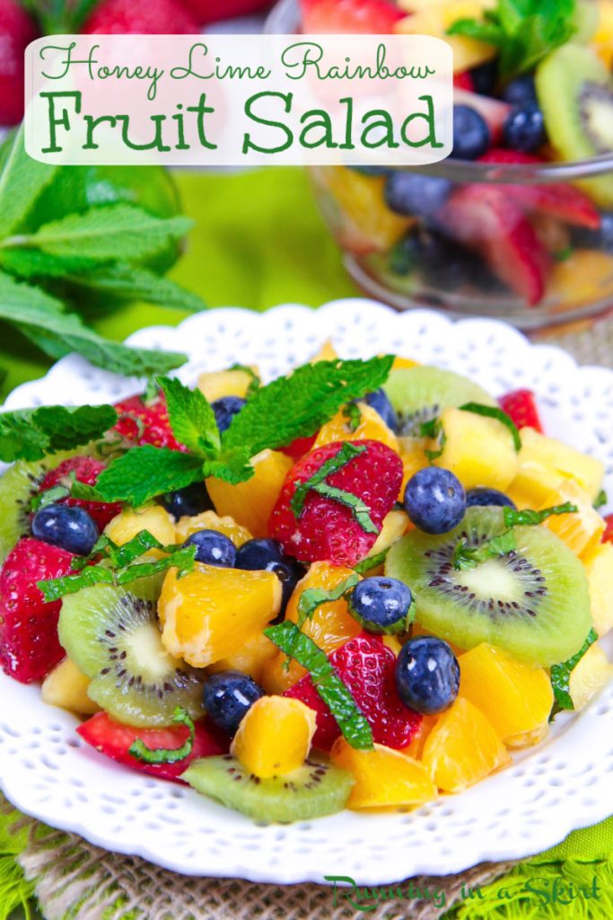 Rainbow Fruit Salad Honey Lime