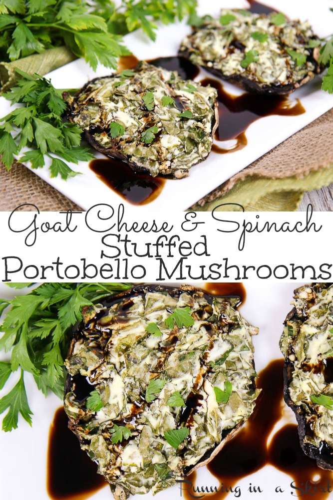 Spinach and Goat Cheese Stuffed Portobello Mushrooms