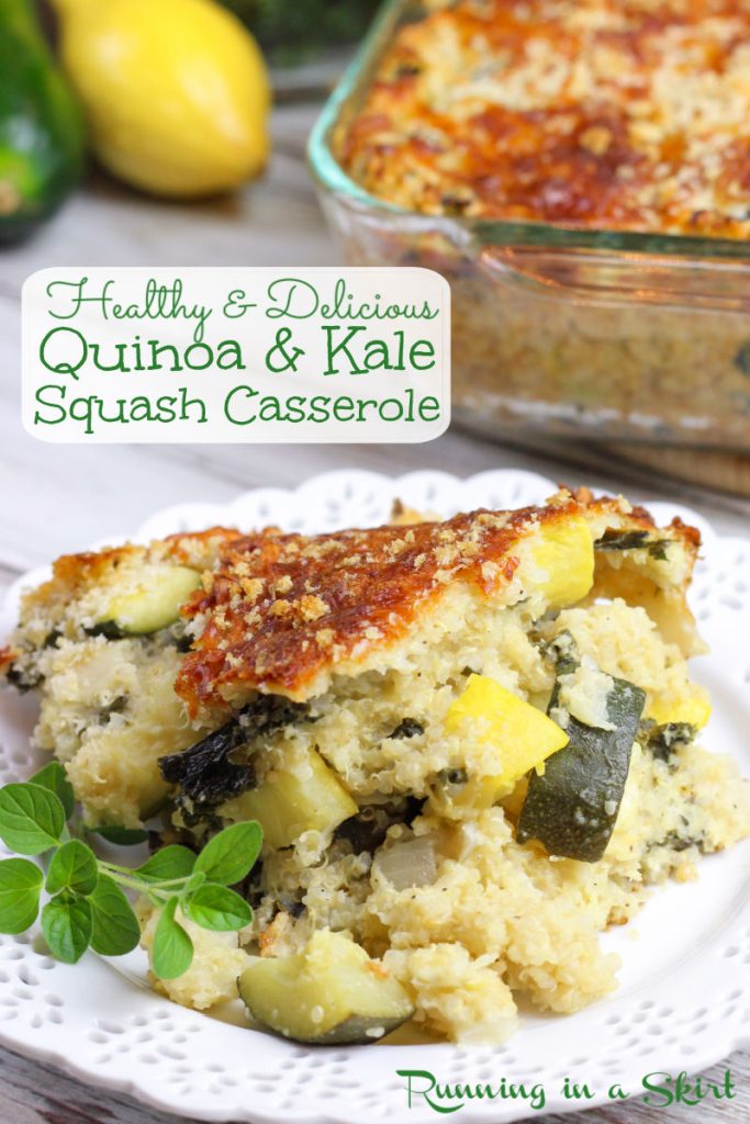 Healthy Squash Casserole with yellow squash and zucchini Pin