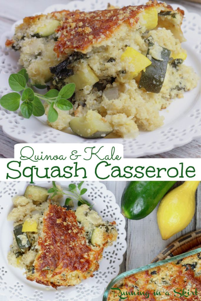 Healthy Squash Casserole Pinterest Collage