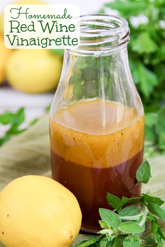Red Wine Vinaigrette in a bottle.