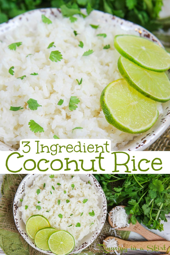 3 Ingredient Coconut Rice Pinterest Pin