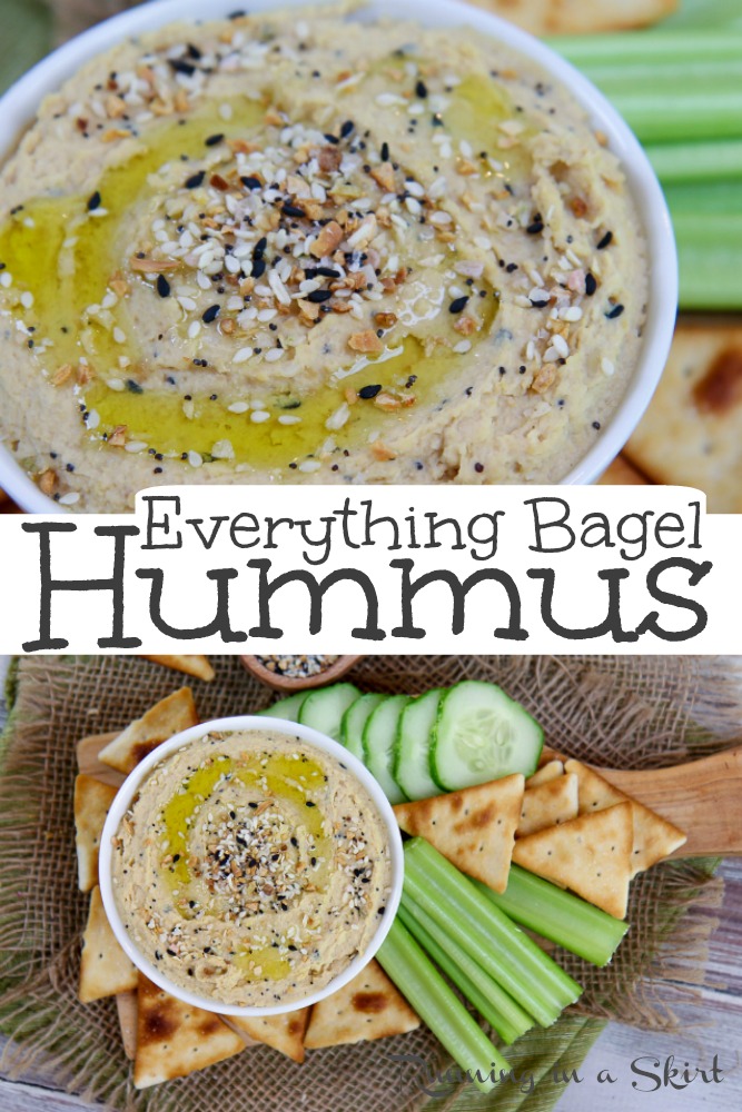 Everything Bagel Hummus recipe Pinterest Pin
