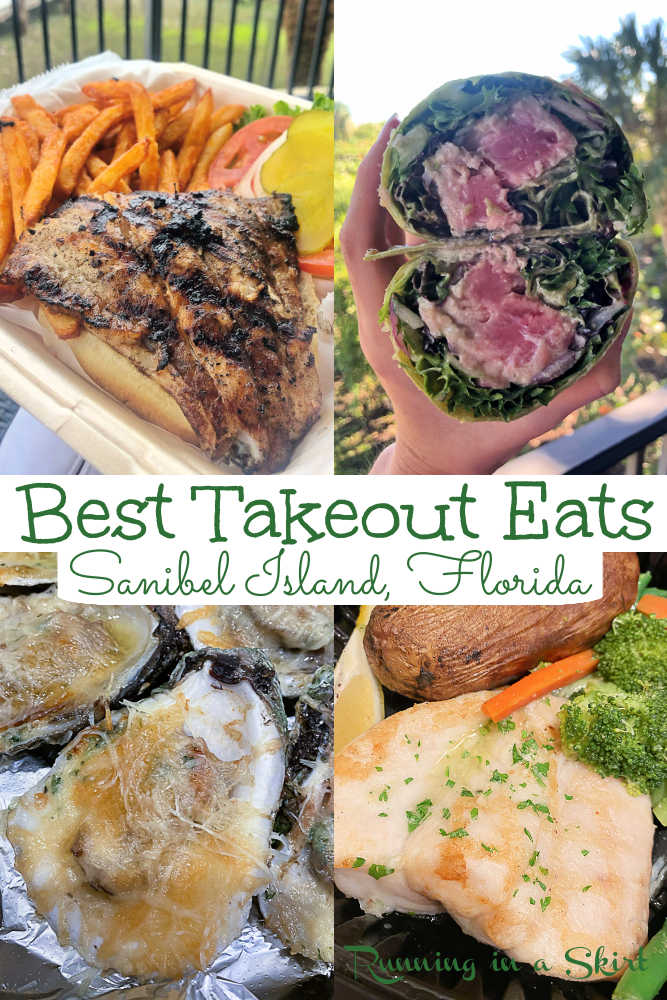 Best Sanibel Island Restaurants for Takeout pinterst pin collage.