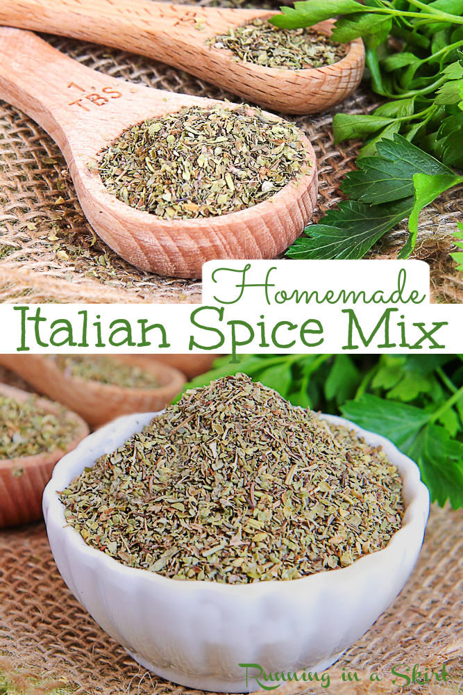 Pinterest collage of Italian Spice Mix.