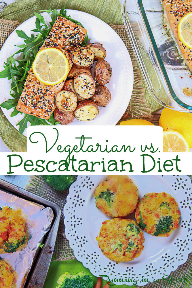 Pescatarian vs Vegetarian Pinterest pin