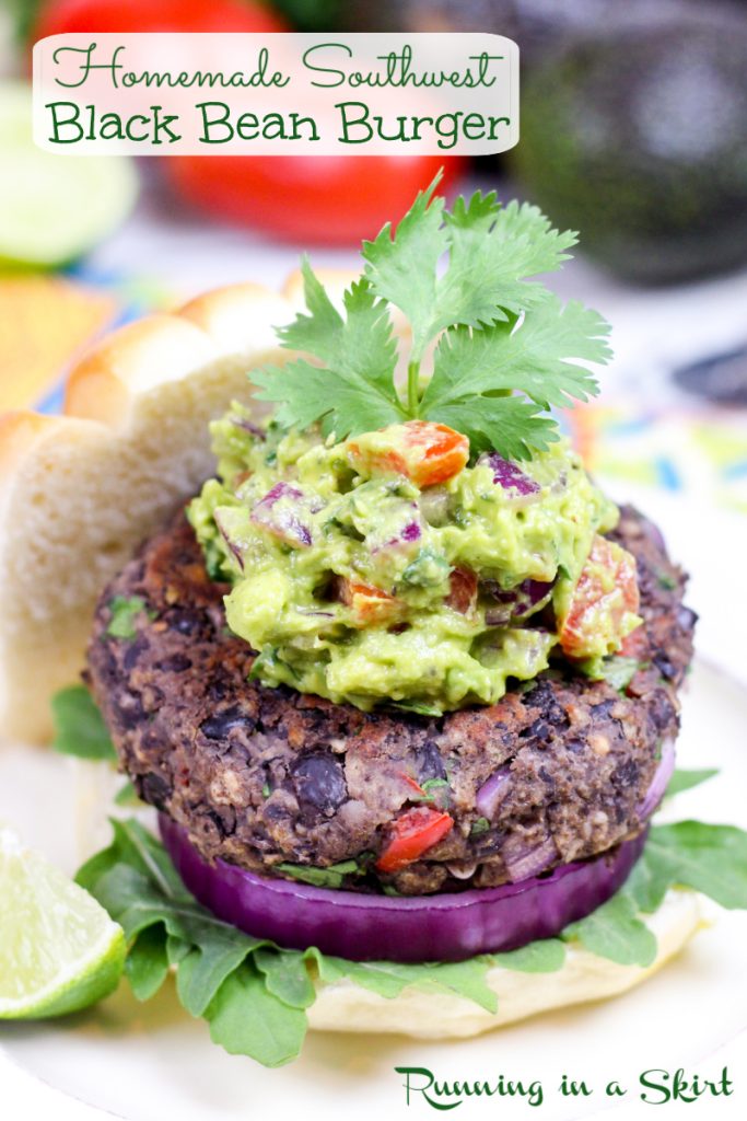 Southwest Black Bean Burgers recipe Pin 