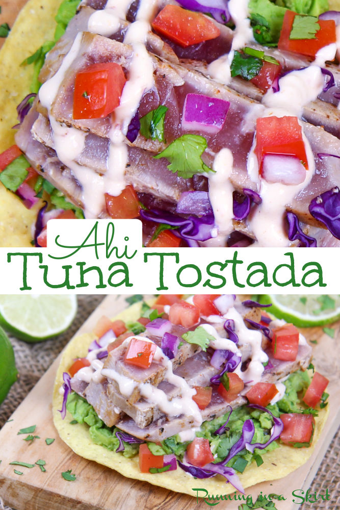 Ahi Tuna Tostada Pinterest Collage