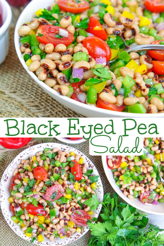 Black Eyed Pea Salad with Italian Dressing Pinterest Collage