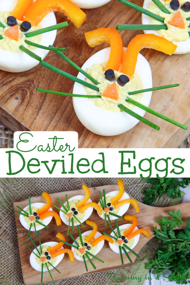 Easter Deviled Eggs recipe Pinterest Collage
