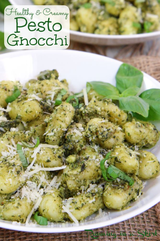 Creamy Gnocchi Pesto recipe healthy Pinterest Pin