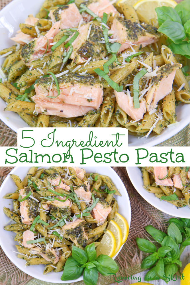 Salmon Pesto Pasta Pinterest Pin