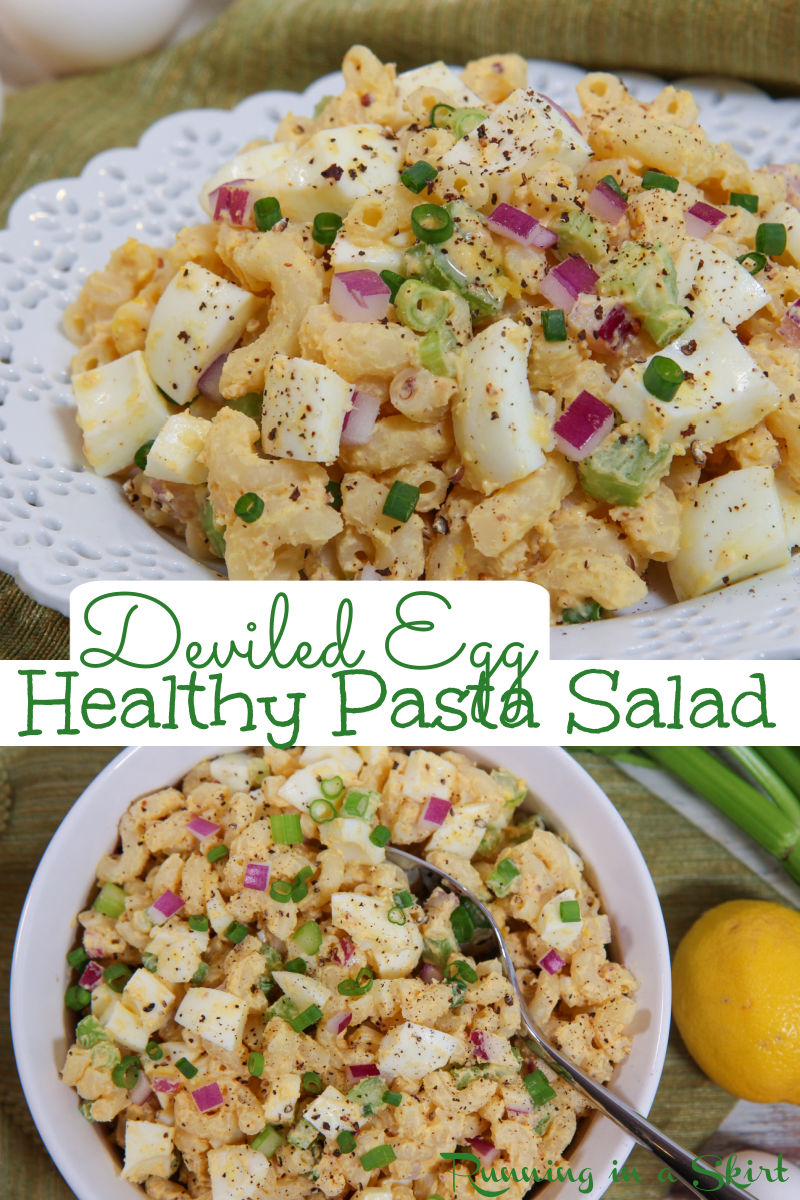 Deviled Egg Pasta Salad via @juliewunder