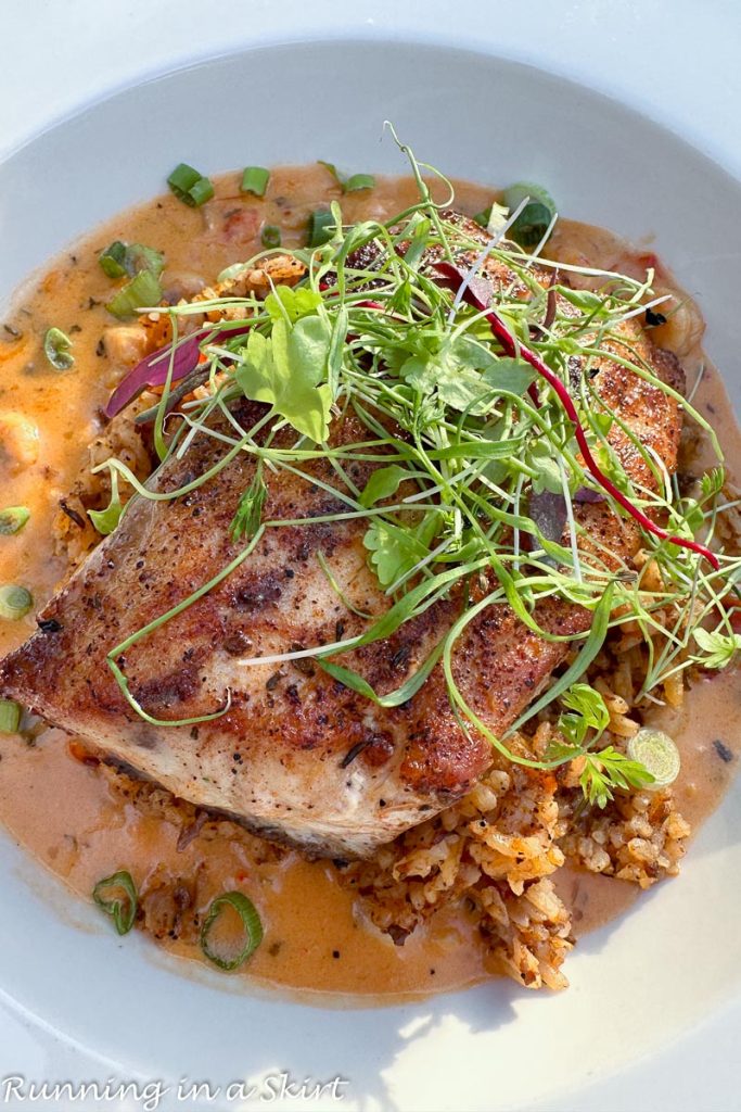 Watercolor Florida restaurants - Fish Dinner from Old Florida Fish House