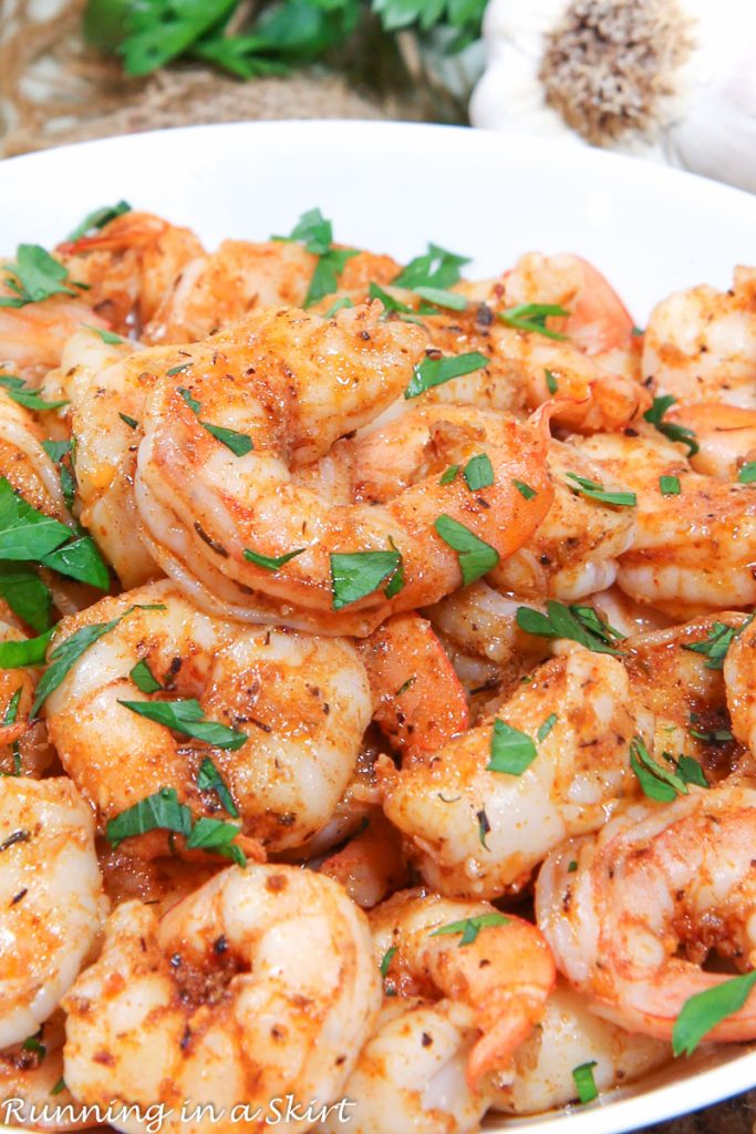Cajun Shrimp recipe close up.