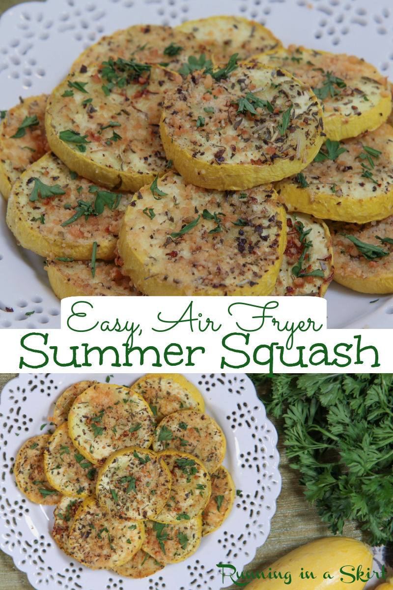 Parmesan Garlic Air Fryer Summer Squash via @juliewunder