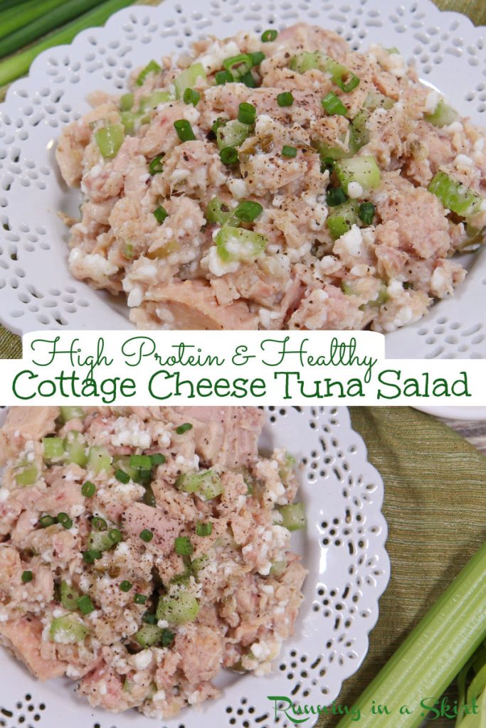 Tuna and Cottage Cheese Salad Pinterest Pin