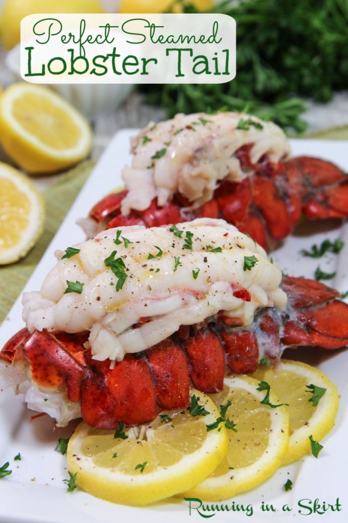 Steamed Lobster Tail close up.