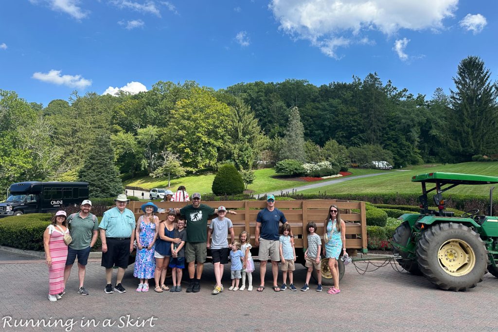 Family visiting Omni Homestead Resort