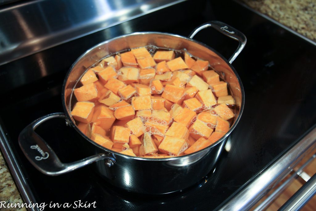 How to boil the sweet potatoes