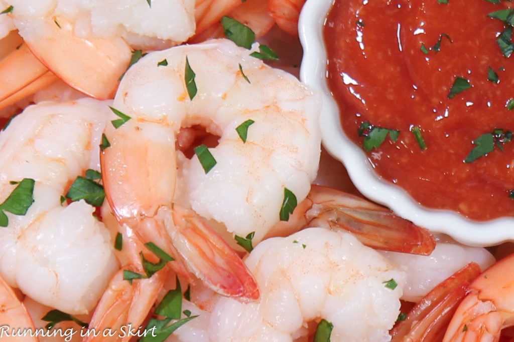 Boiled Shrimp recipe on a plate.