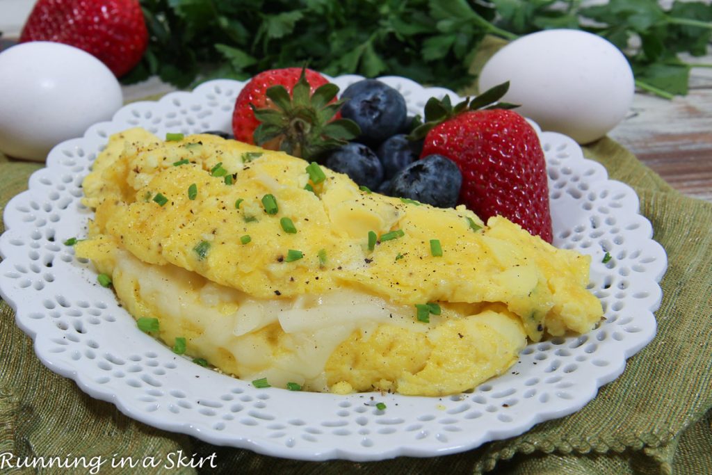 Cottage Cheese Omelet on a plate.
