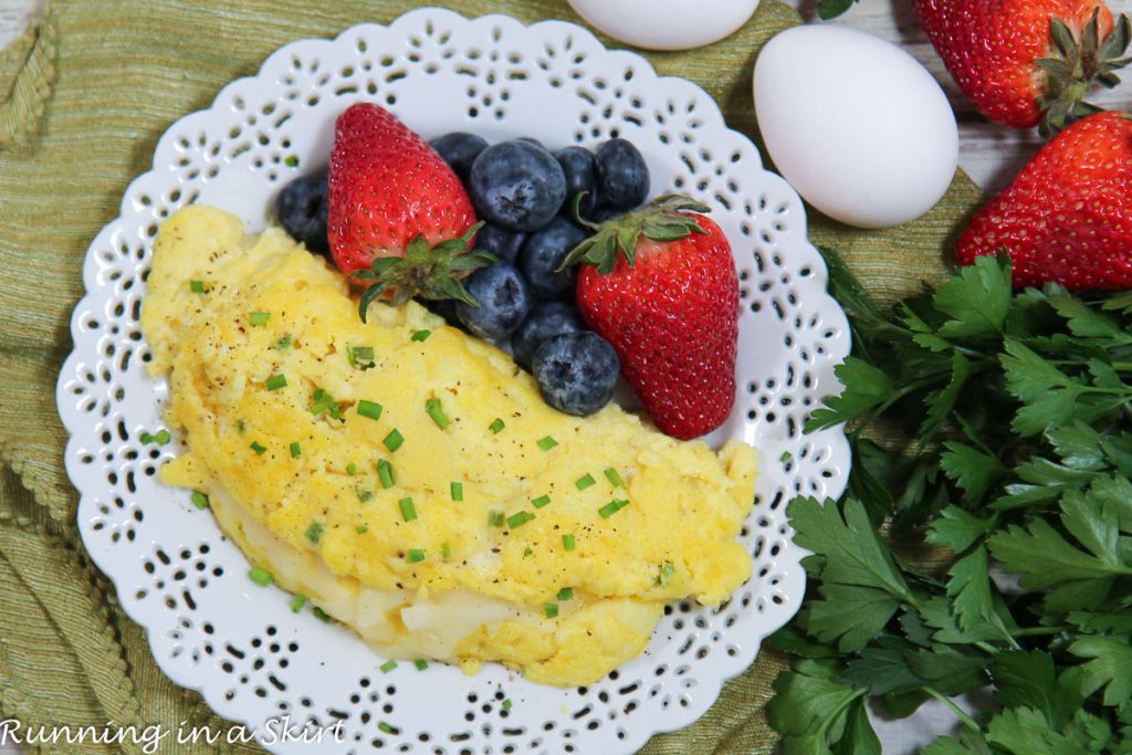 Cottage Cheese Omelet on a plate.