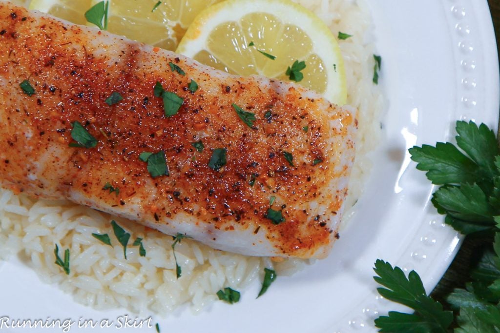 Baked Snapper Recipe overhead shot.